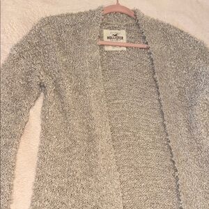 Hollister Cream Cardigan Sweater Soft Open-Front